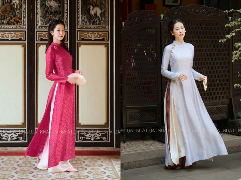 Các Mẫu Áo Dài Truyền Thống Đẹp Nhà Lụa