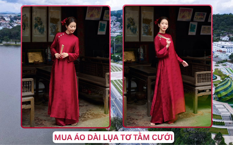 Mua Áo Dài Lụa Tơ Tằm Cưới Tại Đà Lạt