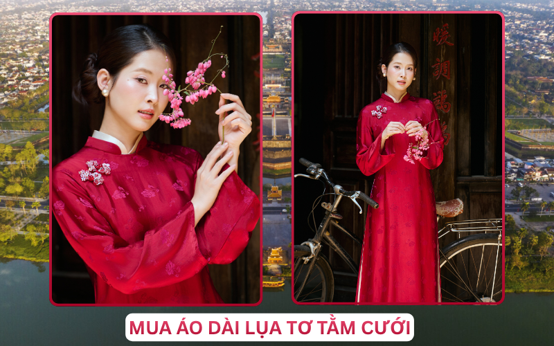 Mua Áo Dài Lụa Tơ Tằm Cưới Tại Huế