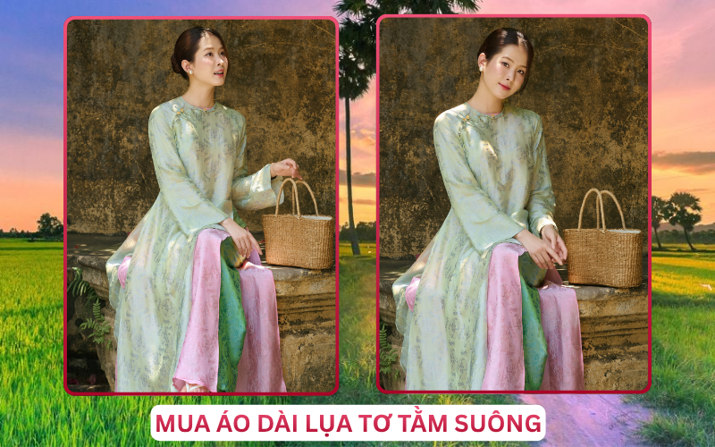 Mua Áo Dài Lụa Tơ Tằm Suông Tại An Giang